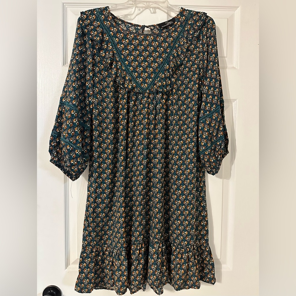 🌟 Geometric Patterned Dress 🌟